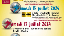 Concours en Doublette le 13 juillet 2024 - Alby-sur-Chéran - 74540