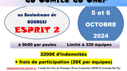 Concours en Doublette Mixte le 5 octobre 2024 - Bourges - 18000
