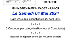 Concours en Triplette le 4 mai 2024 - Dunkerque - 59140