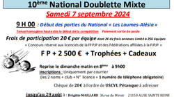 Concours en Doublette Mixte le 7 septembre 2024 - Venarey-les-Laumes - 21150