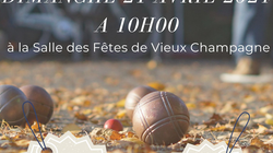 Concours en Doublette le 21 avril 2024 - Vieux-Champagne - 77370