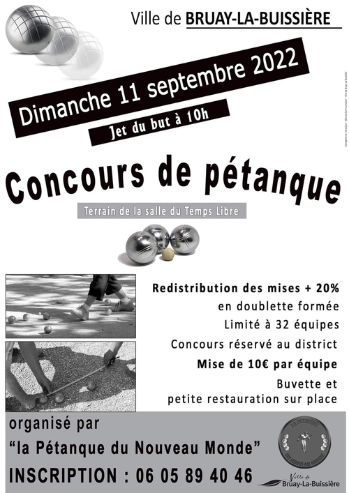 Concours de pétanque en Doublette - Bruay-la-Buissière
