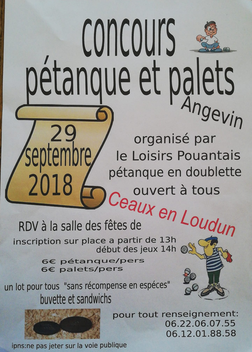 Concours de pétanque en Doublette - Ceaux-en-Loudun