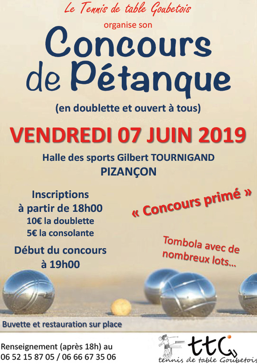 Concours de pétanque en Doublette - Chatuzange-le-Goubet