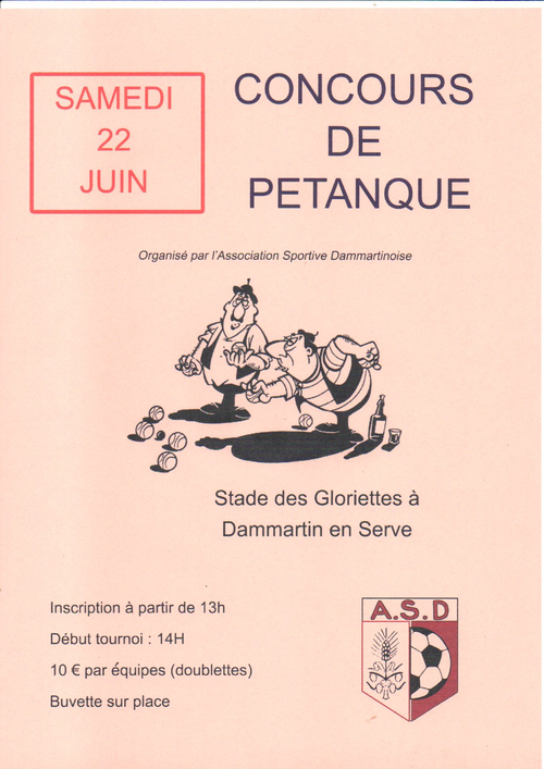 Concours de pétanque en Doublette - Dammartin-en-Serve