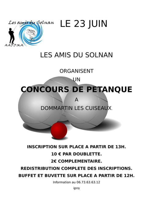 Concours de pétanque en Doublette - Dommartin-lès-Cuiseaux