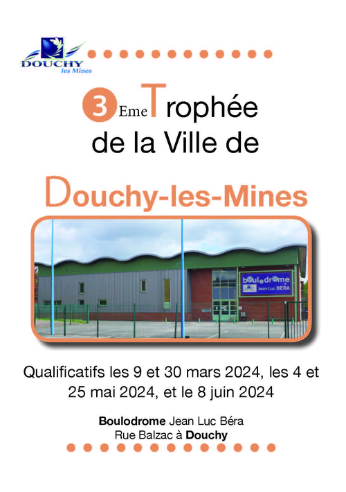 Concours de pétanque en Doublette - Départemental - Douchy-les-Mines