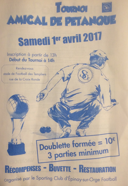 Concours de pétanque en Doublette - Épinay-sur-Orge