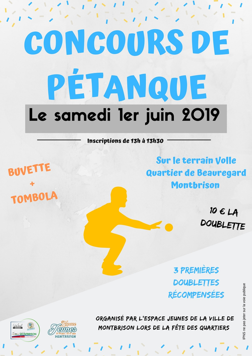 Concours de pétanque en Doublette - Montbrison