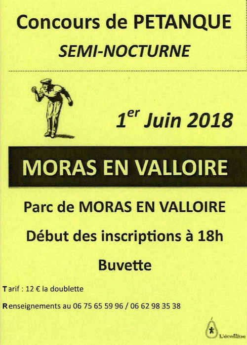 Concours de pétanque en Doublette - Moras-en-Valloire