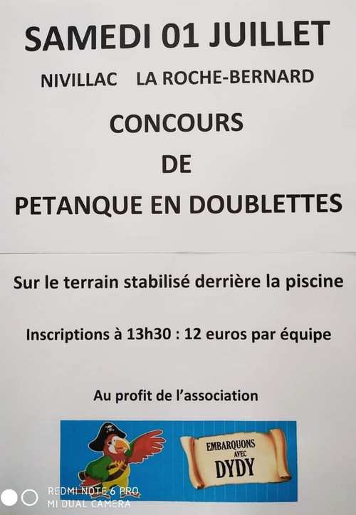 Concours de pétanque en Doublette - Nivillac