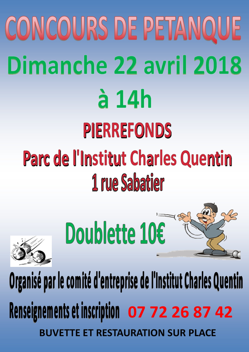 Concours de pétanque en Doublette - Pierrefonds