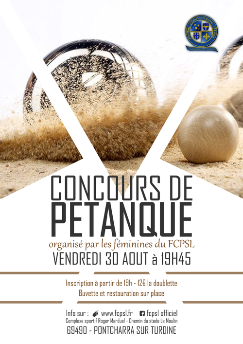Concours de pétanque en Doublette - Pontcharra-sur-Turdine