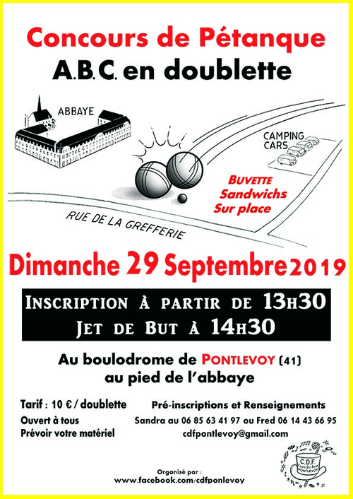 Concours de pétanque en Doublette - Pontlevoy