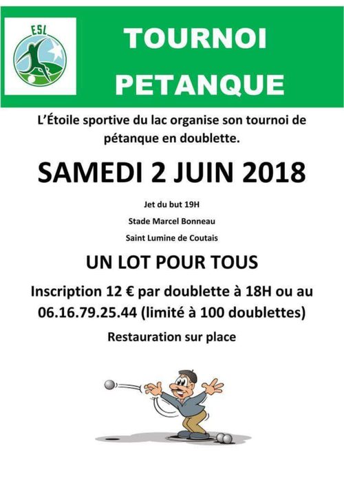 Concours de pétanque en Doublette - Saint-Lumine-de-Coutais