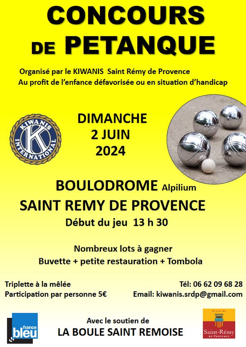 Concours de pétanque en Triplette - Saint-Rémy-de-Provence