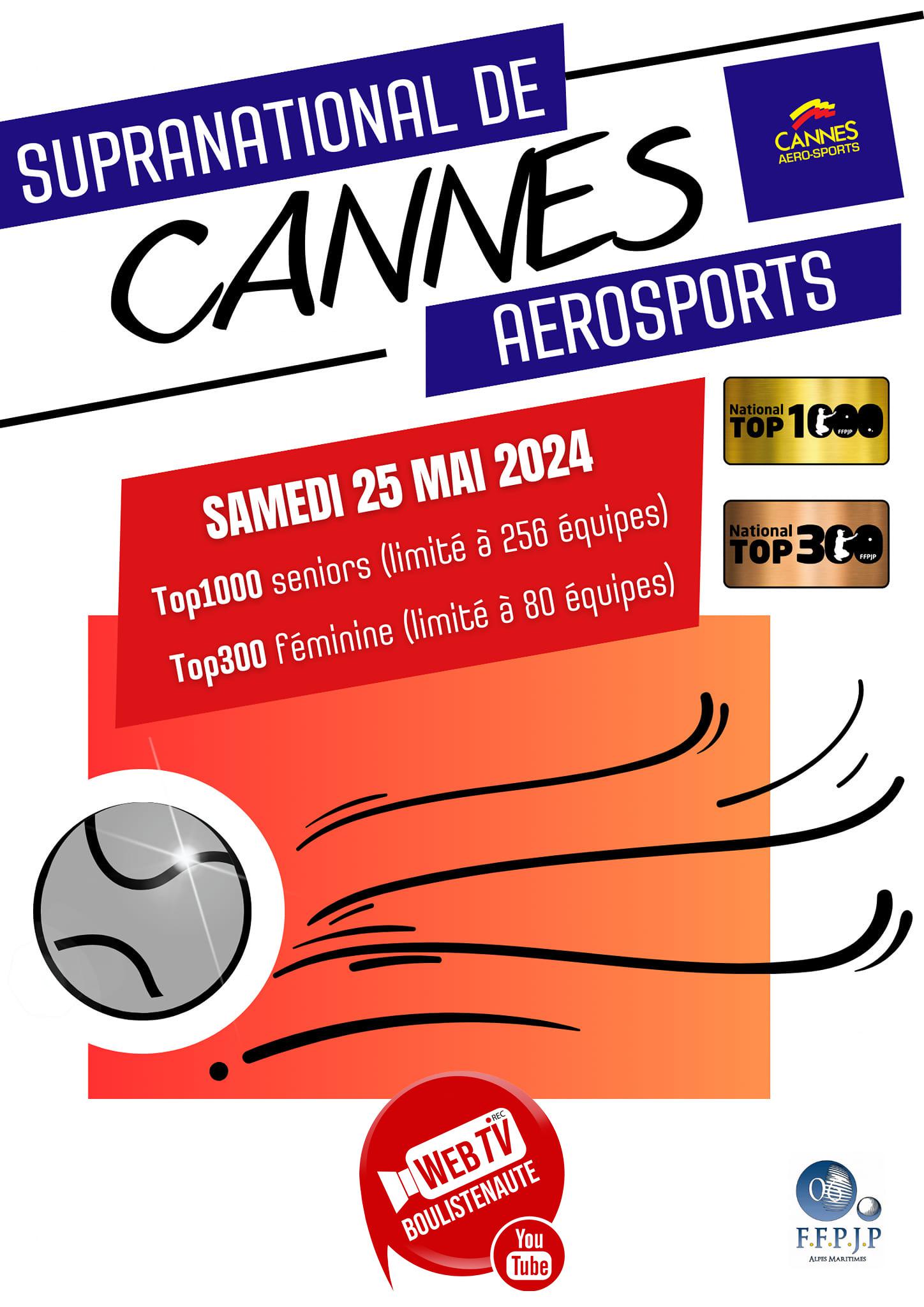 Concours en Triplette le 25 mai 2024 - Cannes - 06400