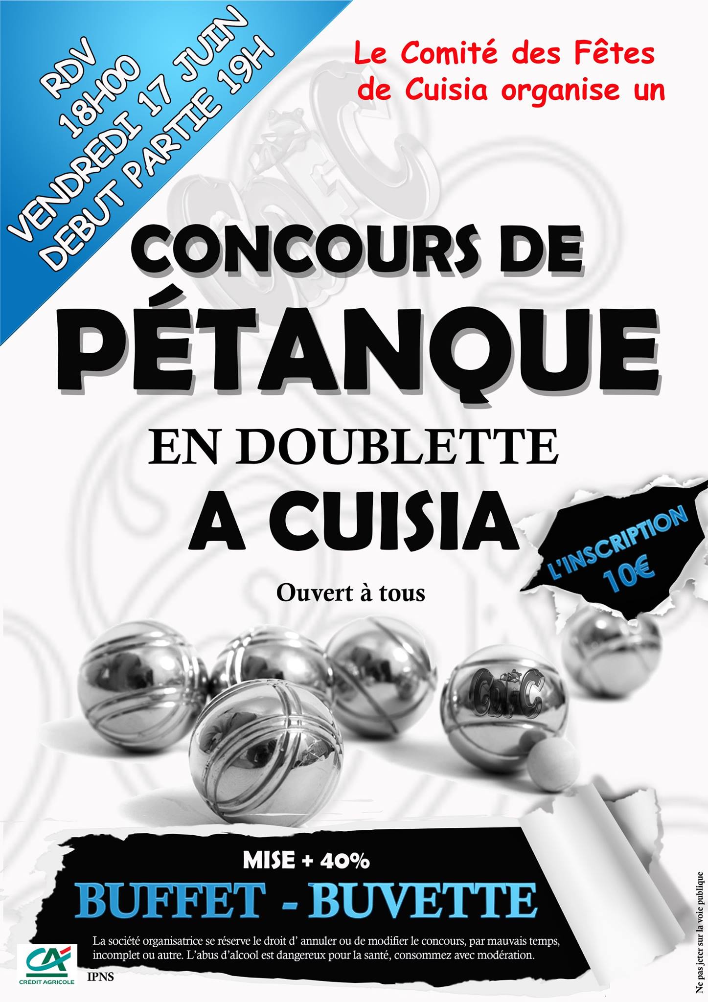 Concours De Pétanque Ouvert à Tous En Lot-et-garonne Concours de pétanque Ouvert à tous - Cuisia - 17 juin 2016 - Doublette