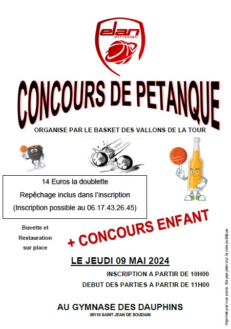 Concours en Doublette le 9 mai 2024 - Saint-Jean-de-Soudain - 38110
