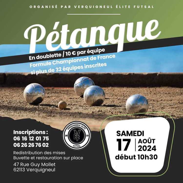 Concours De P Tanque Ouvert Tous Verquigneul Ao T Doublette