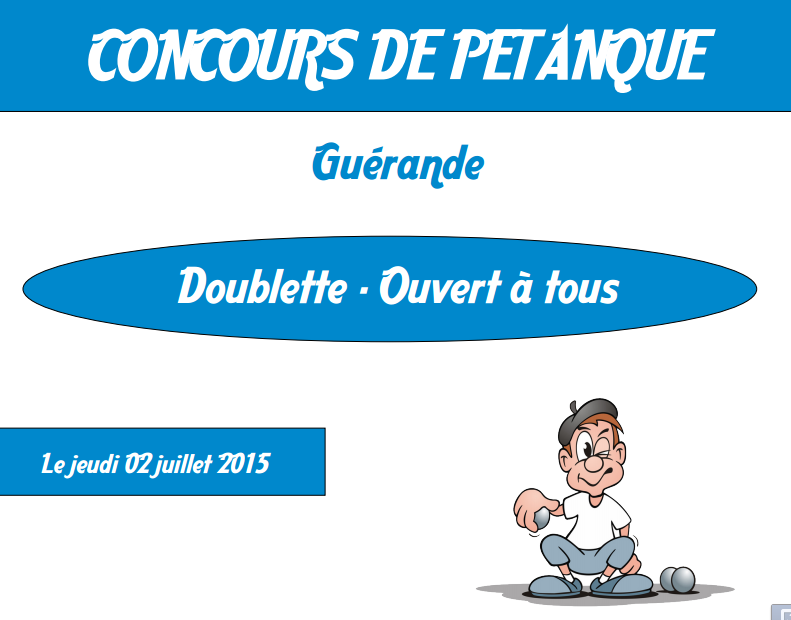 affiche de concours de pétanque Saint-Jean-Ligoure - 87260