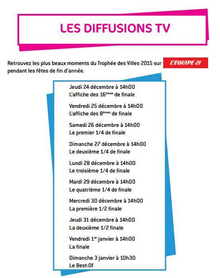 Diffusions TV du trophée des villes 2015 - Actualité - Petanque Generation