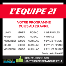 Rediffusion Masters de Pétanque 2014 - Actualité - Petanque Generation