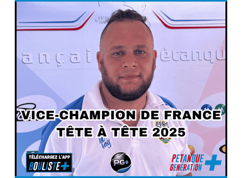 Cyril BEGON est Champion de France Individuel Masculin 2025 - Actualité petanque generation