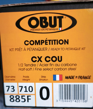 Boule de pétanque Obut CX COU Carbone