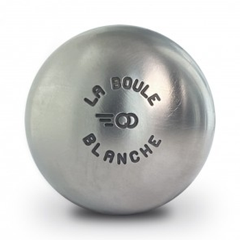 Boule de pétanque La boule blanche Inox Lisse Inox