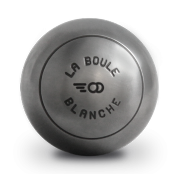 Boule de pétanque La boule blanche Inox Striée Inox