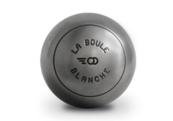 Boule de pétanque - La boule blanche Inox Striée