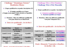 Concours de pétanque Officiel Féminin - Lieu à définir (48)