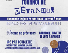 Concours en Doublette le 29 juin 2025 - Aix-les-Bains - 73100