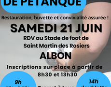 Concours de pétanque Ouvert à tous - Albon