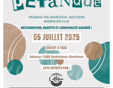 Concours en Doublette le 5 juillet 2025 - Andrézieux-Bouthéon - 42160