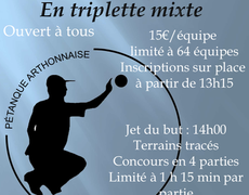 Concours en Triplette Mixte le 8 mai 2025 - Arthon-en-Retz - 44320