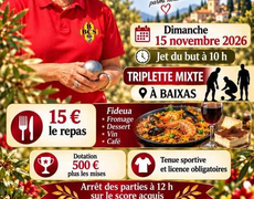Concours de pétanque Officiel - BAIXAS BOULING CLUB SPORTIF