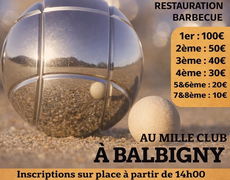 Concours en Doublette le 6 juin 2026 - Balbigny - 42510