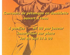 Concours en Doublette le 24 juillet 2025 - Baulon - 35580