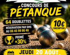 Concours en Doublette le 20 août 2026 - Beaucroissant - 38140