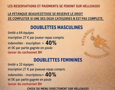 Concours de pétanque Officiel - BEAUVEZET