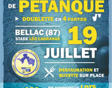 Concours en Doublette le 19 juillet 2025 - Bellac - 87300