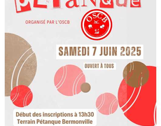 Concours en Doublette le 7 juin 2025 - Bermonville - 76640