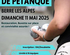 Concours en Doublette le 11 mai 2025 - Berre-les-Alpes - 06390