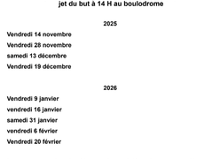 Concours en Triplette le 31 janvier 2026 - Betton - 35830