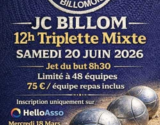 Concours de pétanque Officiel - BILLOM