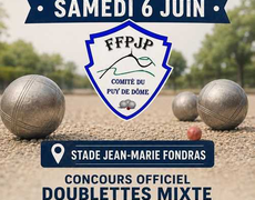 Concours en Doublette Mixte le 6 juin 2026 - BIOLLET