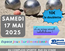 Concours en Doublette le 17 mai 2025 - Bonson - 42160