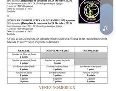 Concours en Doublette le 29 novembre 2025 - Bourges - 18000